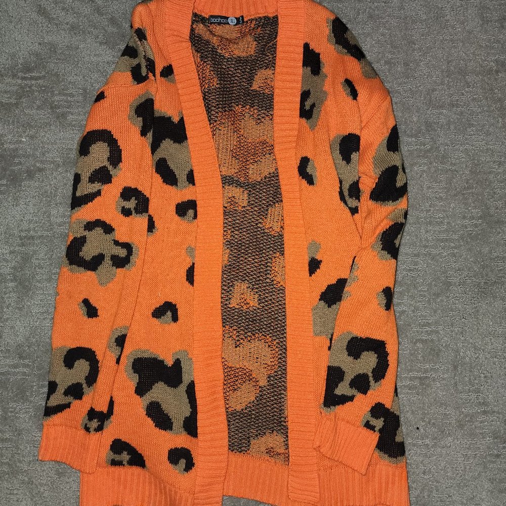 Animal print cardigan